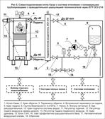 Схема подключения котла к системе отопления из полимерных трубопроводов